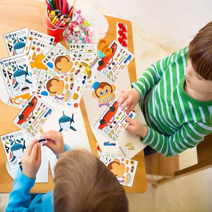 ArtCreativity Make Your Own Sticker Assortment, Bulk Set of 96 Sheets, Unique Arts ‘n Crafts Activity Supplies Kit for Kids, Sticker Prize, Fun Birthday Party Favor, Goodie Bag Filler