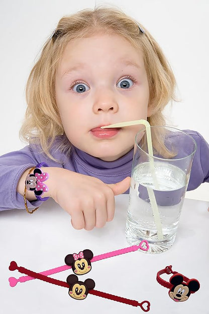 15Pack Rubber Bracelets Wristband Bracelets for Birthday Party Supplies Favors Prize Rewards (15)