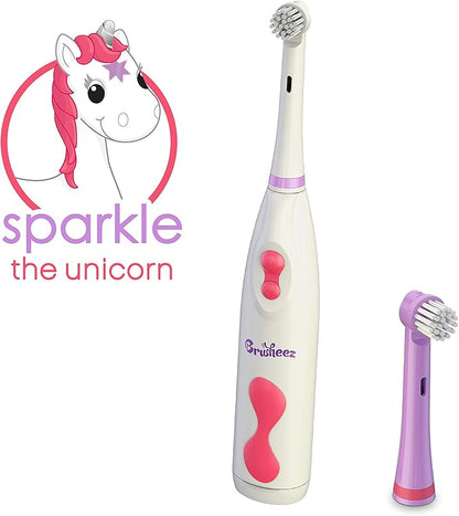 Brusheez Electronic Toothbrush Replacement Brush Heads 2 Pack (Sparkle The Unicorn)