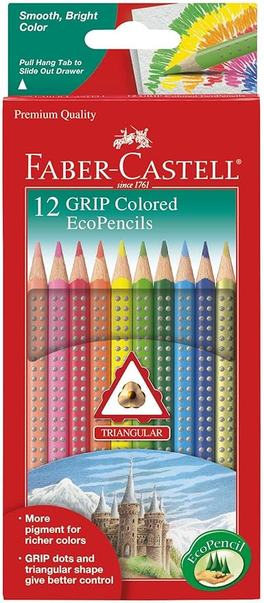 Faber-Castell Grip Colored EcoPencils - 12 Count