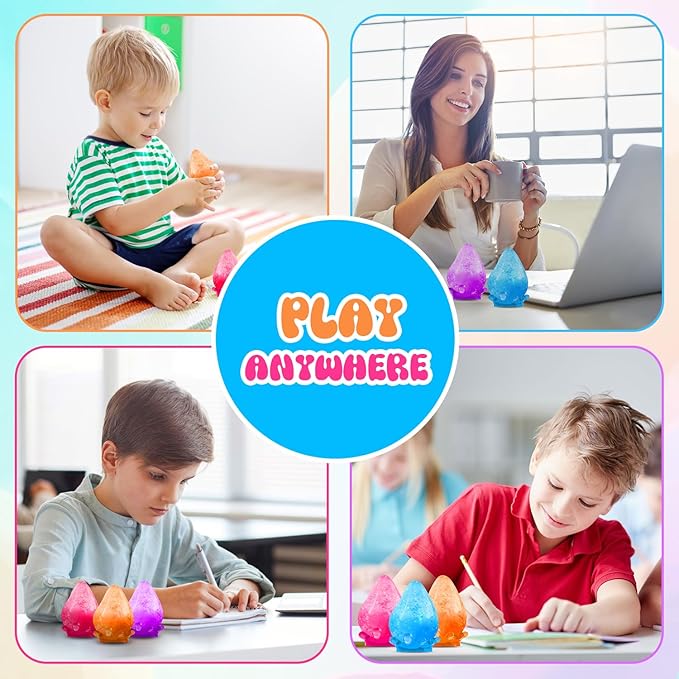 Fidget Cube Stress Relief, Anxiety Squishies, Ice Squishy Stress Cube, Sensory Toys for Kids with Autism, Calming Toys (1pack)