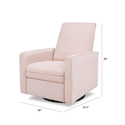 DaVinci Penny Recliner and Swivel Glider in Performance Pale Blush Pink Eco-Weave, Water Repellent & Stain Resistant, Greenguard Gold Certified, CertiPUR-US Certified