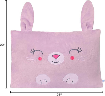 Saint Eve Kids Pillow Pals - Cute & Super Soft Animal Friends Decorative Fluffy Pillow Covers for Girls and Boys & Toddlers Beds, Playroom and Nap Time, Sensory Toys for Kids, Floppy The Bunny