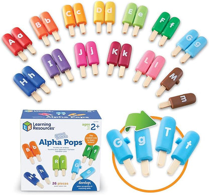 Learning Resources Smart Snacks Alpha Pops - Toddler Educational Alphabet Toys, ABC Puzzles, Ice Cream Toy, Preschool Classroom Must Haves, Homeschool, Toddler Letter Learning , Gifts for Kids