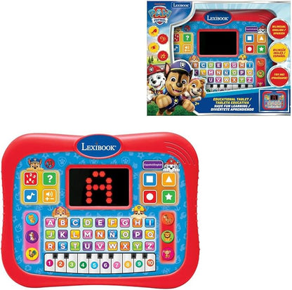LEXiBOOK, Bilingual Talking Tablet Paw Patrol with Touch Keys, Red Blue, JCPAD007PAi2