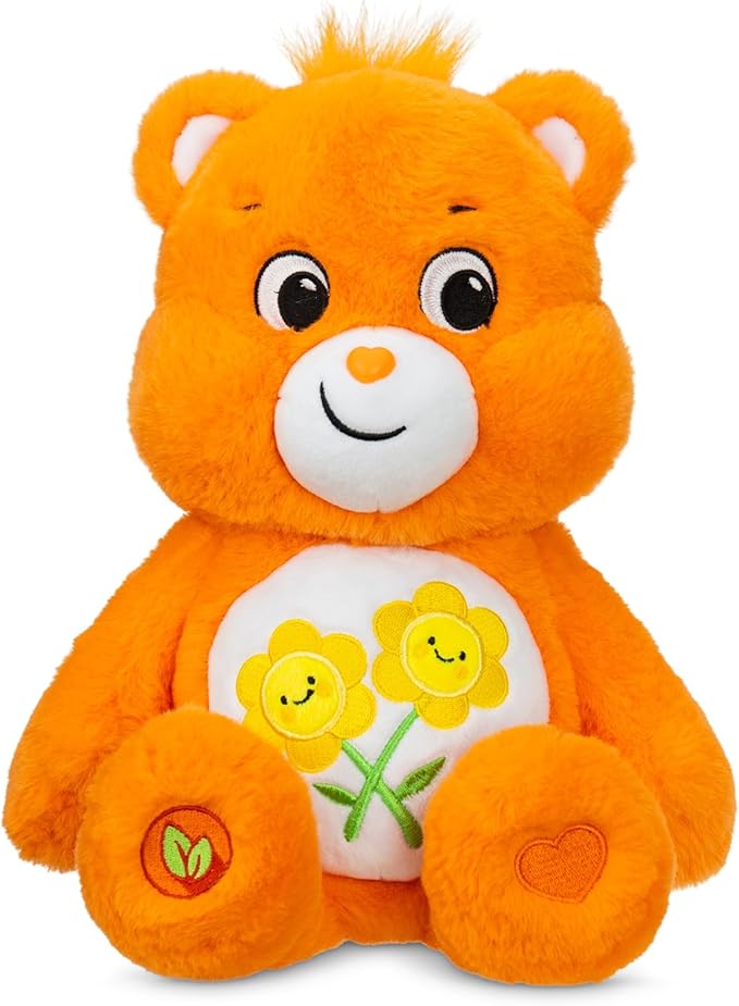Care Bears 14" Friend Bear Plushie - Medium Size - Orange Plush for Ages 4+ – Perfect Stuffed Animal Holiday, Birthday Gift, Super Soft and Cuddly – Good for Girls and Boys, Collectors