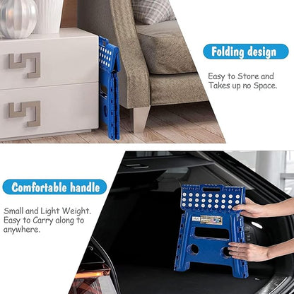 ACKO Folding Step Stool -13 inch Height Premium Heavy Duty Foldable Stool for Kids and Adults, Kitchen Garden Bathroom Stepping Stool 10Pack