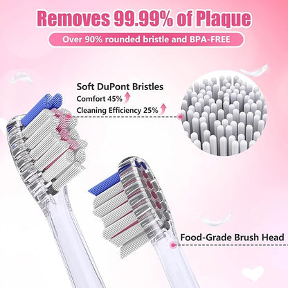 Kids Electric Toothbrush Toddler Toothbrush Age 2-4-8-12 Electric Toothbrush Kids with Timer Rainbow LED Light Up Vibrating Toothbrush Battery Operated Childrens Sonic Tooth Brush (Pink Unicorn)