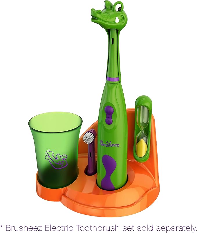 Brusheez Electronic Toothbrush Replacement Brush Heads 2 Pack (Snappy The Crocodile)