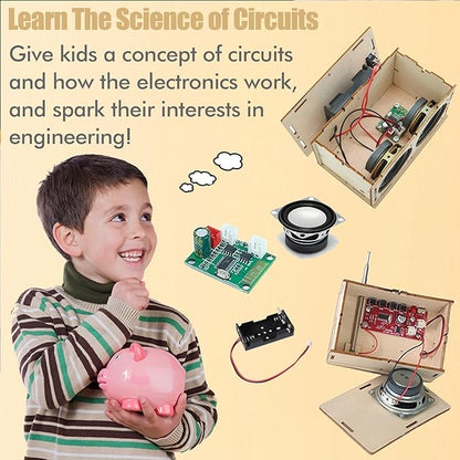 STEM Toys for Ages 8-13 Stocking Stuffers Teen Easter Basket Stuffers Gifts for 9 10 11 12 14 15 Year Old Boys Girls Kids Science Engineering Kit Circuit DIY Electronics Project Building Speaker Radio