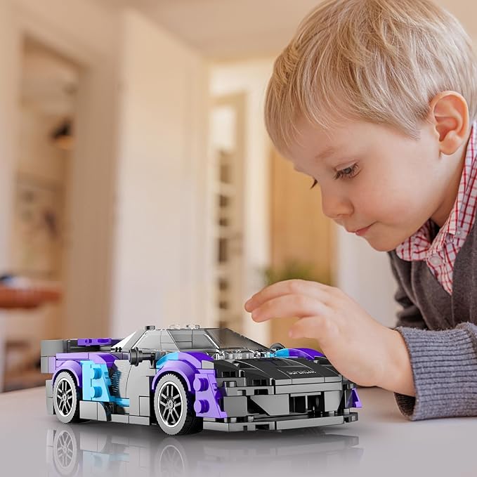 Super Sports Car Building Set,Racing Car Building Kits for Kids and Adults,Collectible Model Cars Construction Blocks Toys Gifts for Boys 6-8 10+ (476 pcs)