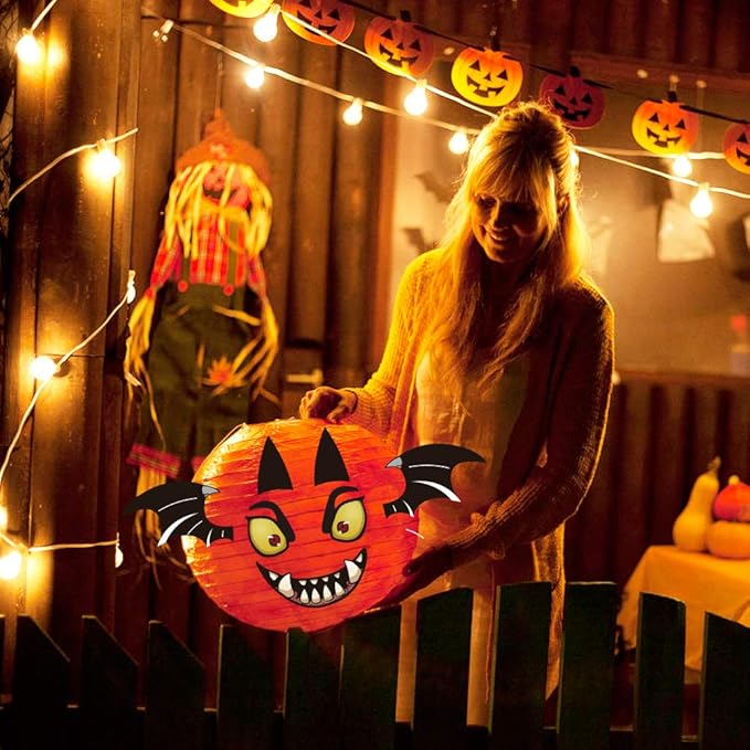 Halloween Pumpkin Decorating Kits,12 Sheets,66 Pcs,Makes 24 Pumpkins(12 Designs)- Halloween Party Supplies Trick or Treat Party Favors