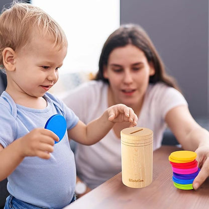 Richtim Wooden Montessori Toy for Toddlers 2-6 Years (One-Slot Color Sorting Toy)
