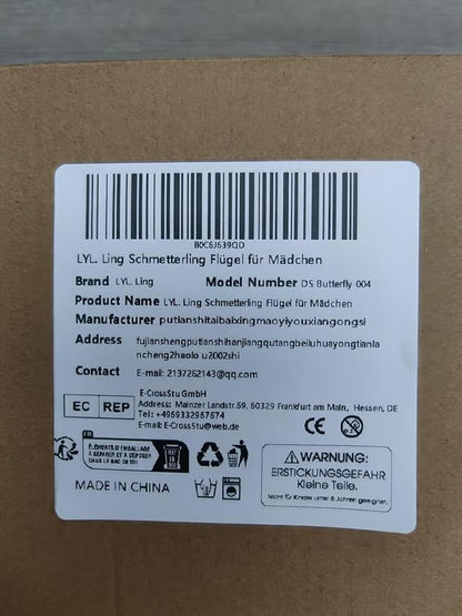 Butterfly Wings For Girls, Double-Sided Fairy Wings, Halloween Costumes for Kids, 3PCS Butterfly Cape Set.