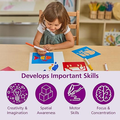 Washable Plastic Animal Stencils - Set of 6