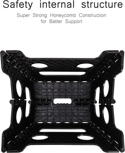 ACKO Folding Step Stool 13 inch Heavy Duty Plastic Foldable Step Stool for Kids and Adults, Small Collapsible Fold Up Stepping Stool 1 Pack