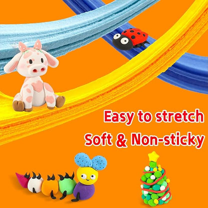 Air Dry Clay Kit - QMay 50 Colors DIY Modeling Clay Ultra Light Magic Clay, Nontoxic & Soft Clay with Sculpting Tools and Decoration Accessories, Art Craft Gift for Kdis 3-12