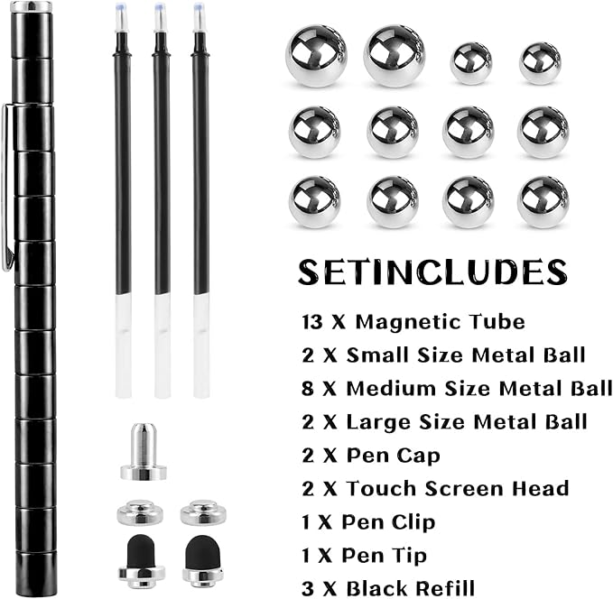 Magnetic Pen, Fidget Pen, Decompression Magnetic Toy Pen, Gift for Teenage Boys, Best Gift for 8-12 Years Old, Novelty Toy Gift for Kids or Friends