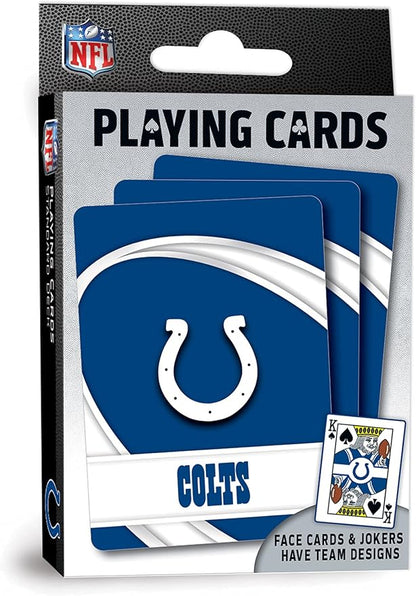 MasterPieces - NFL Playing Cards, Officially Licensed Indianapolis Colts Football Deck, Family Games for Adults and Kids, Standard Index