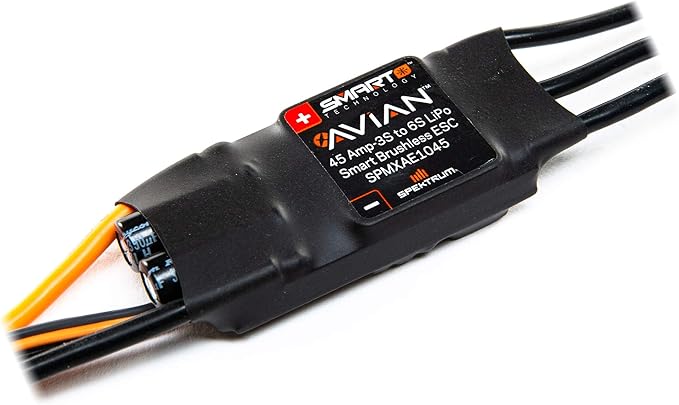Spektrum Avian 45 Amp Brushless Smart ESC, 3S-6S, SPMXAE1045, White
