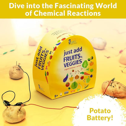 STEM Toys by Griddly Games - Art & Science Kits for Kids Age 8-12 Fun & Educational Science Toys, Engaging Kids Activity Kit, Perfect Science Kit for Hands-on Learning (Just Add Fruits & Veggies)