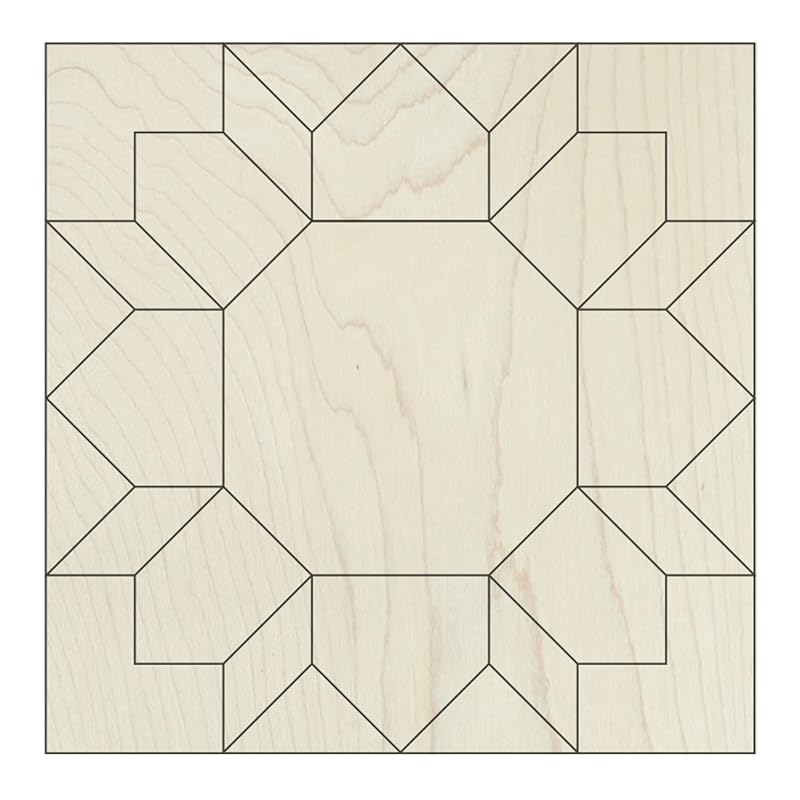 Floral Unfinished Barn Quilt Square Wooden Sign, Country Decor Canvas Quilts Blocks (12 inches, Sunflower)