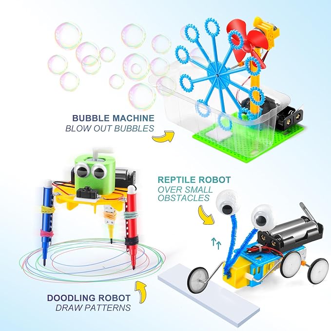 BeAndge STEM Robotics Kit - STEM Toys for Age 8-13, Boy Robot Toys for 6 7 8 9 10 Year Old Boys Birthday Gifts, Science Kits Arts and Crafts for Kids 8-12, Engineering Building Kids Activities 6-8