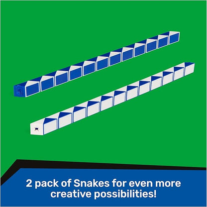 Rubik’s Connector Snake, Two-Pack Cubes 3D Puzzle Game Stress Relief Fidget Toy Activity Cube Travel Game Gift Idea, for Adults & Kids Ages 8 and up