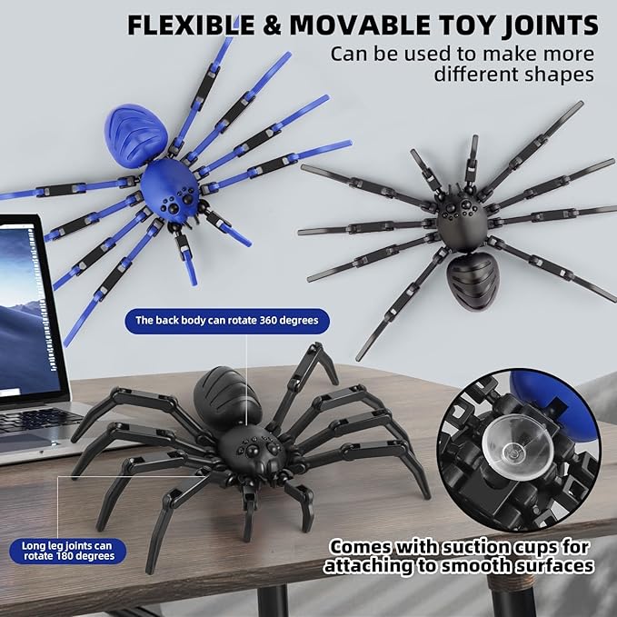 (Assembly Required) T-Spider 13 Action Figure Set -Titan 13 Action Figure with Sucker Spider13 Collectible 3D Printed Toys Highly Detailed Action Figures for Collectors and Fans - Blue