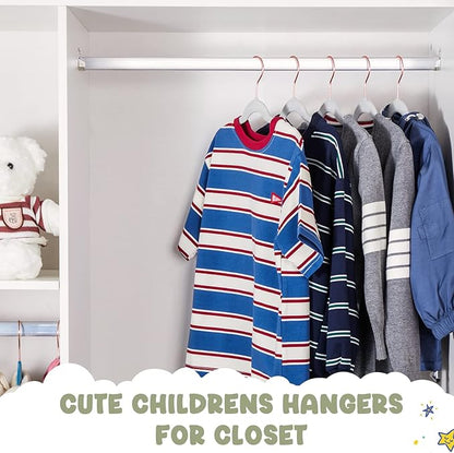HOUSE DAY Velvet Kids Hangers 60 Pack, Premium Childrens Hangers for Closet, Ultra Thin Cute Hangers Kids Clothes Hanger, Non Slip Kids Felt Hangers 14 Inch, Small Hangers for Kids Clothes, Grey