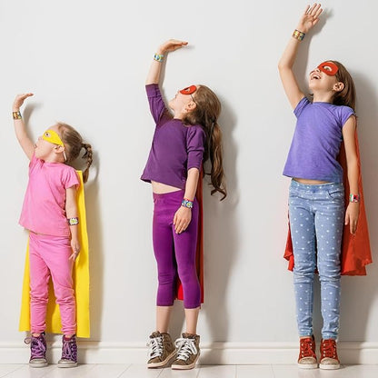 Junkin 40 Pieces Hero Tie Dye Party Favors Slap Bracelets for Kids Boys Girls Snap Bracelets Party Supplies Wristband Birthday Supplies Decorations, 10 Styles (Hero)