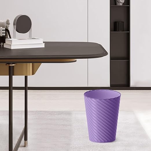 Lysam Bathroom Trash Can, 3 Pack 1.8 Gallons Small Trash Can with Trash Bags, Bathroom Garbage Can, Plastic Trash Bin, Round Waste Basket for Bedroom, Office, Compact Space (Pink Purple Green)