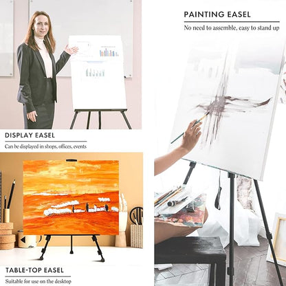 Artify 67 Inches Double Tier Easel Stand, Adjustable Height from 22-67”, 3 in 1, for Painting and Display with a Carrying Bag&3PACK