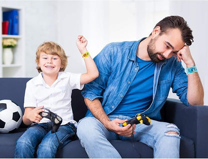 Blulu 40 Pcs Video Game Slap Bracelets Pixelated Party Pixelating Party Wristbands Supplies, Pixelating Snap Bracelets for Kids Gamer Birthday Party Favors (10 Style)