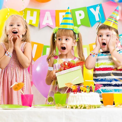 36 PCS Slap Bracelets Blank DIY Slap Bracelets Color Your Own Slap Bracelets Slap Bands Wristbands Snap Bracelets for Birthday Halloween Thanksgiving Christmas Party