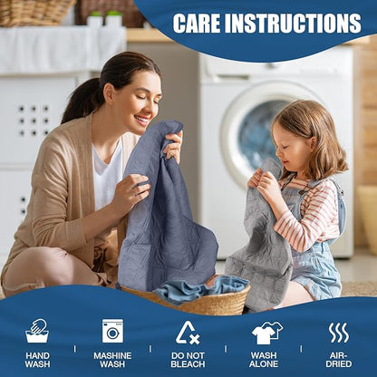 TAOCOCO 100% Waterproof Recliner Covers, Recliner Sofa Covers with Leg Straps, Reversible Recliner Couch Cover for Reclining Chair, Washable Couch Protector for Pets Kids(2 Seater, Bluish Gray)