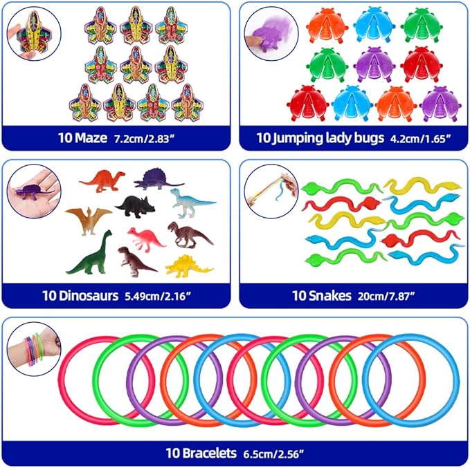 Amy&Benton 200PCS Treasure Box Toys Classroom Prizes Kids Birthday Party Favors Goodie Bag Fillers Pinata Stuffers Prize Box Items Gift Bag Fillers