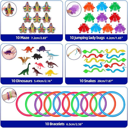 Amy&Benton 200PCS Treasure Box Toys Classroom Prizes Kids Birthday Party Favors Goodie Bag Fillers Pinata Stuffers Prize Box Items Gift Bag Fillers