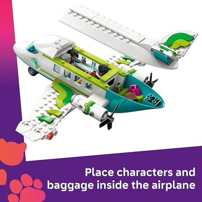 LEGO Friends Heartlake City Airport and Airplane Toy Building Set - Pretend Play for Kids, Girls and Boys, Ages 8+ - with 7 Minidolls, Taxi, Dog Figure and More - Gift Idea for Birthday - 42656