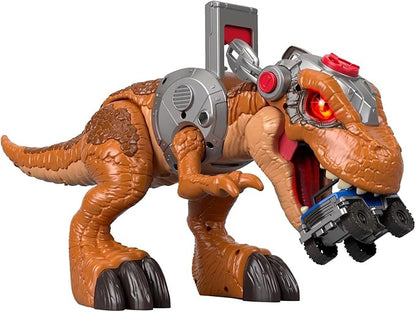 Fisher-Price Imaginext Jurassic World Dinosaur Toy, T. rex with Lights & Owen Grady Figure, Preschool Kids Ages 3+ Years (Amazon Exclusive)