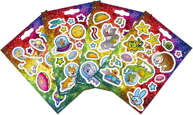 Crayola Sticker Activity & Coloring Pad, Cosmic Cats, 25 Cat Coloring Pages & 4 Sticker Sheets, Gift for Kids