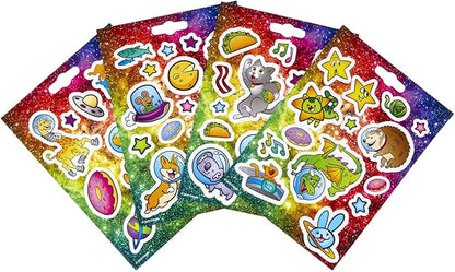 Crayola Sticker Activity & Coloring Pad, Cosmic Cats, 25 Cat Coloring Pages & 4 Sticker Sheets, Gift for Kids