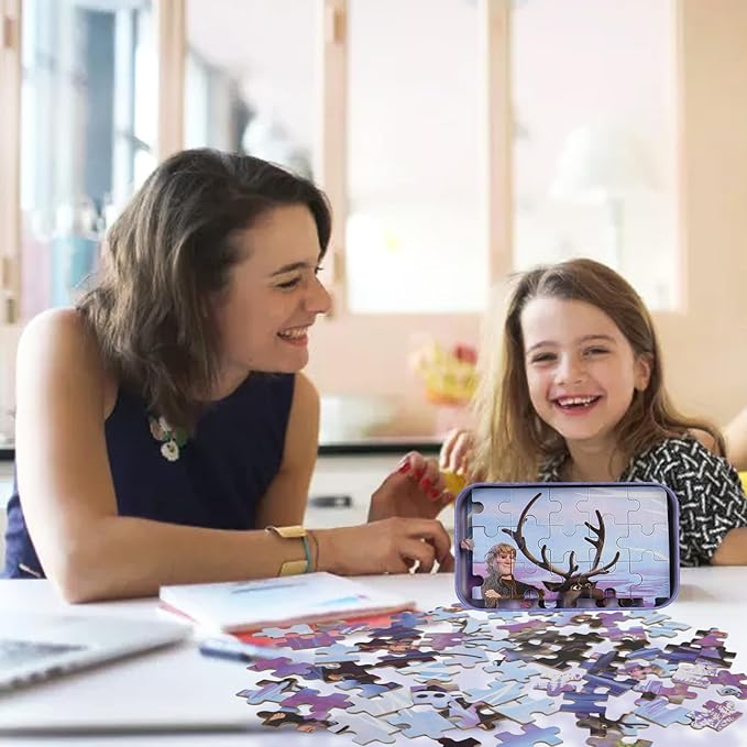 Princess Puzzles for Kids Ages 4-8 60 Pieces Puzzles for Kids Ages 3-5 Princess Puzzle for Girls and Boys Toys Jigsaw Puzzles in a Metal Box Educational Puzzles (Princess 0680)