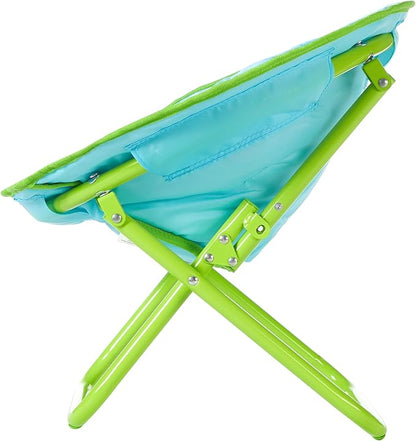 Idea Nuova Cocomelon JJ, Cody, and Nina Toddler 19” Folding Saucer™ Chair with Cushion, Ages 3+
