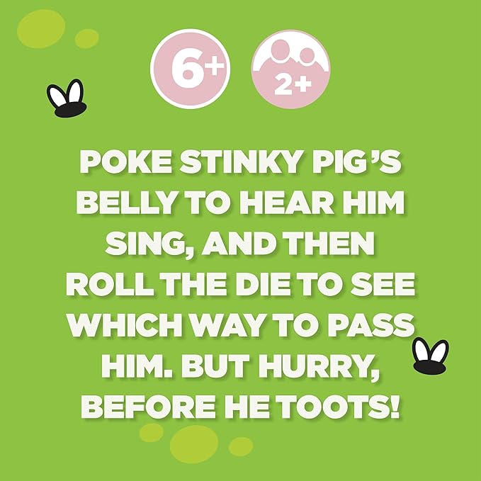 Stinky Pig Game Dice Game – Family Kids Games, Travel Games, Fast, Musical Active Kids Game with Funny Sounds, Multi-Player, Ages 6+