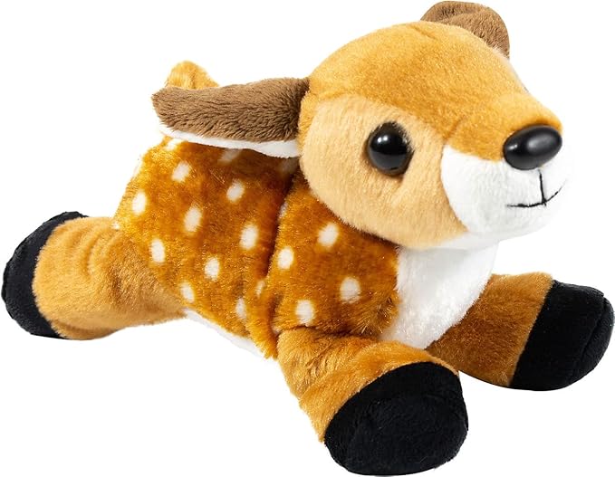 Wild Republic Fawn Plush, Stuffed Animal, Plush Toy, Gifts for Kids, Hug’Ems 7"