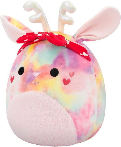 Squishmallows Original 12in Priyanka The Rainbow Jackalope with Hearts Headband – Official Jazwares Plush (Medium)