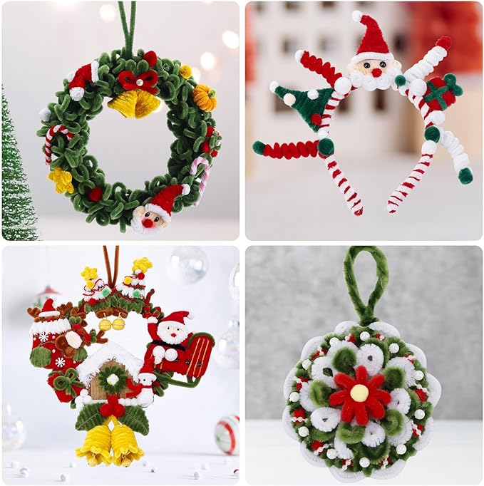 Caydo 200 Pieces White Pipe Cleaners Craft Chenille Stems for DIY Art Creative Crafts Party Decorations (12 Inch x 6 mm)