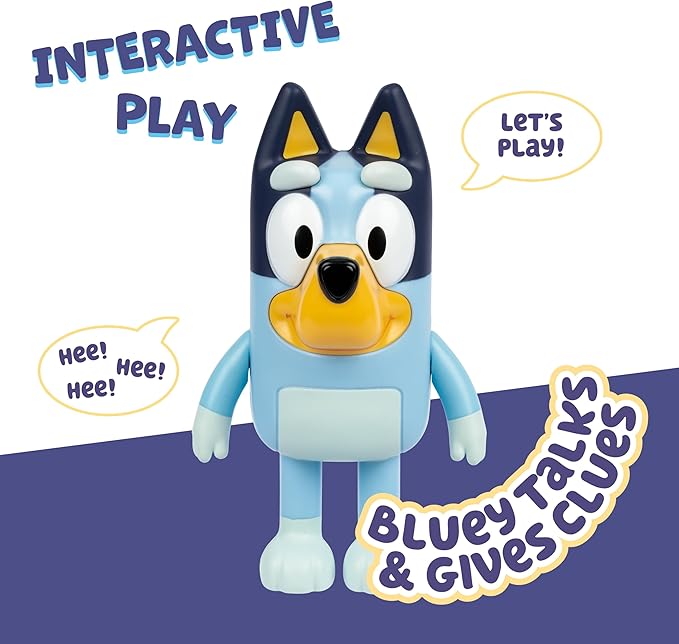 Bluey Game Hide and Seek Electronic Figure, Articulated, Musical Kids Figurines with Dance Mode, Interactive Toys for Kids, Toddler Figurine Toys for Ages 3+