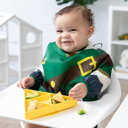 Bumkins Toddler and Baby Suction Plate, Silicone Grip Dish, Babies and Kids, Baby Led Weaning, Children Feeding Supplies, Non Skid Sticky Bottom, Platinum Silicone, Ages 6 Months Up, Nintendo Zelda